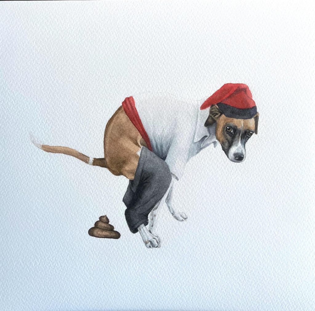 Perro Caganer Catalan Fine Art Print