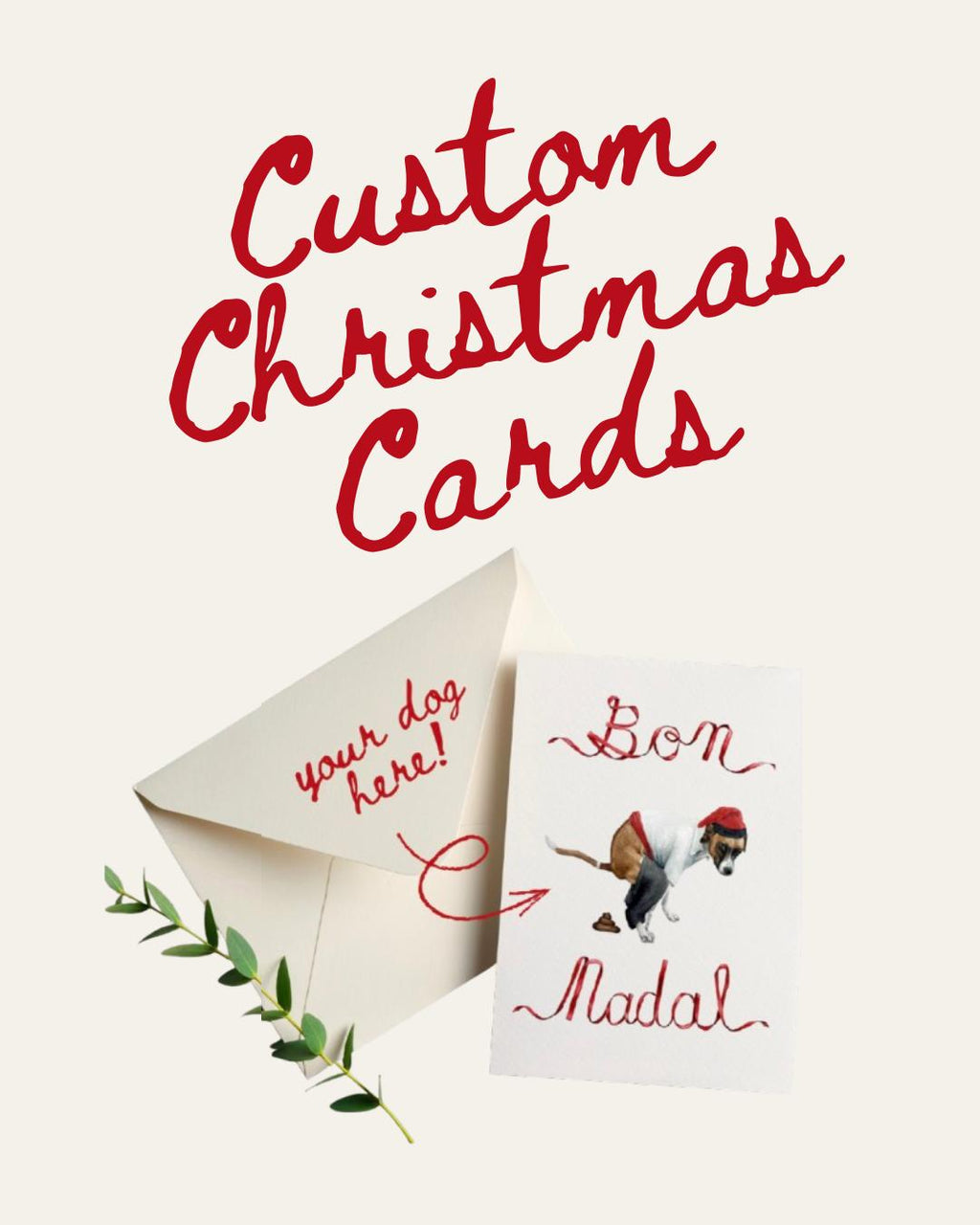 Custom Pet Catalan Caganer Christmas Card Set